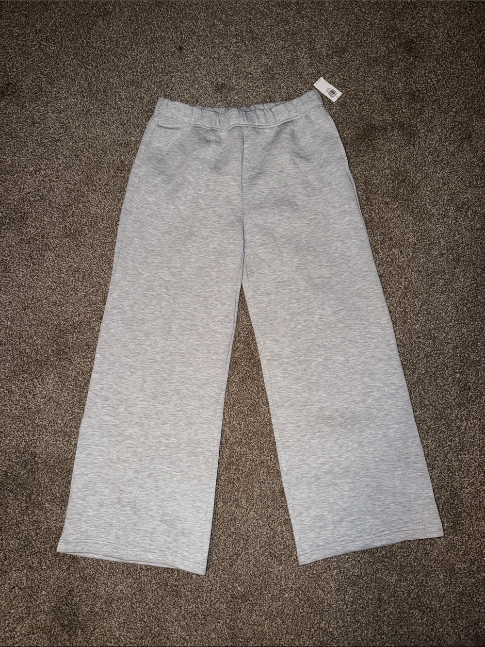 Old Navy Light Gray Wide-Leg Sweatpants